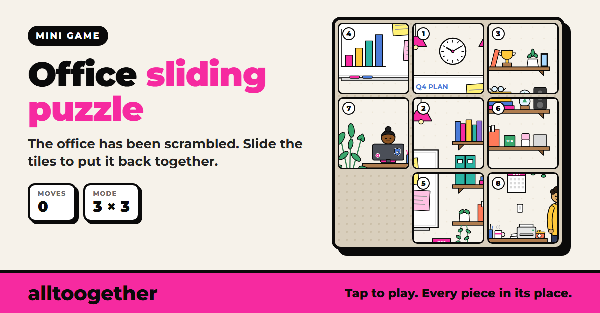 Screenshot of Office sliding puzzle